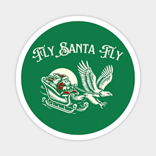 Fly Santa Fly - Philadelphia Eagles Christmas Magnet